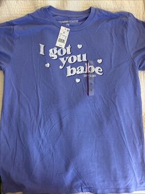 Sonny & Cher Purple 'I Got You Babe' Graphic Tee